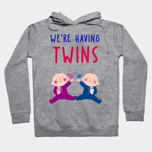 We're Having Twins - Boy & Girl Hoodie by AllThingsNerdy